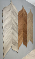 En Forme De ventilateur en Forme De Feuille De Plancher En Bois/Conception Incurvée Plancher En Bois/Panneau De Décoration Murale