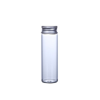 Botol Dispenser Bubuk Kaca Silinder 22mm dengan Tutup Sekrup, Tabung Kaca Kecil 20ml dengan Tutup Logam (Ready Stock)