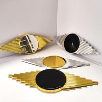 Bouton décoratif pour canapé, médaillon décoratif Art Déco 28 cm, en laiton doré brillant, pour mobilier électroplaqué