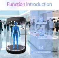 5,5/10,1/21,5/75 pulgadas AI Interacción humana virtual Holo tubo pantalla transparente 3D holograma gabinete publicidad cubo pantalla