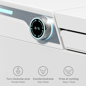 Inodoro Inteligente Moderno de Una Pieza con Asiento con Calefacción Automática, Cerámica Sanitaria, Certificación ETL y CUPC, con Control Remoto - Product Image 4