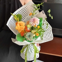 Kertas Pembungkus Bunga Glassine Tahan Air LUCIA untuk Buket Berongga 38x50cm Tebal 120g Model LF160739