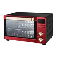Four à toaster électrique numérique 45L avec fonction rôtissoire, convection, lumière et plaque chauffante, four électrique 45L
