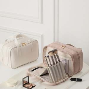 New Design Portable <b>Toiletry</b> Handbag Waterproof <b>Travel</b> Cosmetics Pouch Zipper Multi-compartment Makeup Organizer <b>Bag</b> - Product Image 1
