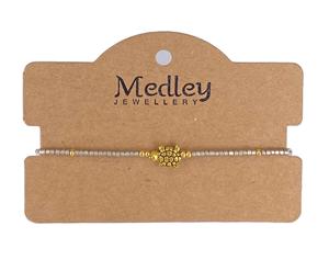 Pulsera/tobillera ajustable inspirada en la cuerda de cuentas de una sola piedra de tortuga de oro Natural tejida a mano 2025 para mujer - Product Image 4