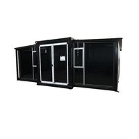Maison Modulaire Conteneurisée Extensible à Double Aile Pliante, Importée de Chine, Préfabriquée, 10ft 20ft 30ft 40ft