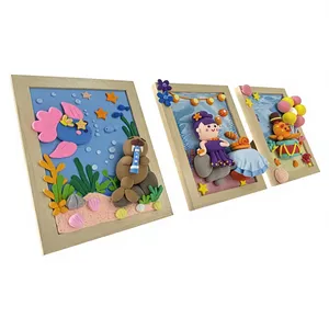 Kit d'art pour cadre photo en argile polymère auto-durcissante, sûr et non toxique, pour enfants, éducatif, DIY, pour fêtes et cadeaux, 2026 - Product Image 4