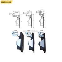 GL-12166 Serrure de boîte à outils réglable pour camion et camping-car, antivol, durable, chromée/zinguée, poignée noire, loquet à compression avec clé