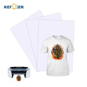 Kenteer Custom A4 A3 roll CMYK plastisol heat transfer inkjet printing paper for T-shirt dark cotton fabric