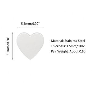 Nouvelles boucles d'oreilles clous en acier inoxydable, style mignon et romantique, pour filles et femmes - Product Image 2