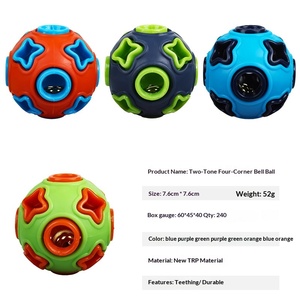 Juguete Masticable para Perros Resistente de TPR con Sonido, Bola Brillante con Campana en el Interior para Limpieza de Molares de Perros Pequeños y Medianos Ciegos - Product Image 2