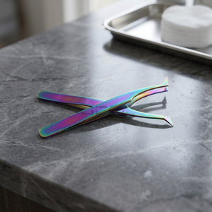 Odontomed Eyelash Extension Tweezers Multi <b>Rainbow</b> Color Semi-Angled for Jewelry-Making & <b>Laboratory</b> Work - Product Image 2