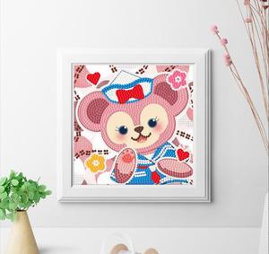 Décoration murale pleine perceuse dessin animé cristal animal encadré diamant peinture sur <span class=keywords><strong>toile</strong></span> - Product Image 2