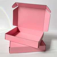 Vente en gros de boîtes d'expédition en papier personnalisées imprimées en rose pour abonnement boîte postale en carton pour emballage cadeau