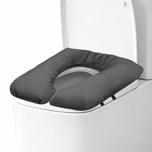 Funda acolchada impermeable para asiento de inodoro portátil con correas de fijación para el cuidado de ancianos - Product Image 1