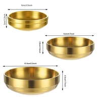 Vaisselle en acier inoxydable de 15 cm, 13,5 cm, 12 cm, 9 cm, coupelles à sauce, bols à trempette, bols à collation, bols à dessert
