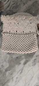 Handwoven Bohemian Crochet Flap Closure Eco Friendly Shoulder Bag Crossbody Handbag <b>Tassel</b> Clutch up 1L <b>for</b> Beach Travel Summer - Product Image 4