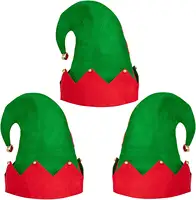 חג המולד Elf הרגיש כובע ינגל פעמוני חג המולד חג מסיבת תלבושות טובות מתנות אבזרים