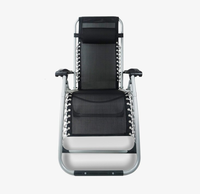 Chaise d'extérieur de patio avec dossier réglable à 168 ° chaise longue pliante piscine pont lit lit camping