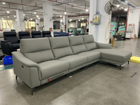 Gerfenii Hi-Q forma modular extensible interior piel de silicona esquina sofá de cuero para sala de estar