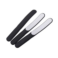 Lime à ongles professionnelle à manche incurvé en plastique, durable, antidérapante, pour un lissage optimal, outil de manucure, logo personnalisable