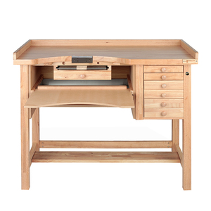 Durston Superior Jeweller’s <b>Bench</b> Hardwood Professional Jewelers Workbench with Pull-Out Soldering Board, Arm Rests & 7 Drawers - Product Image 4
