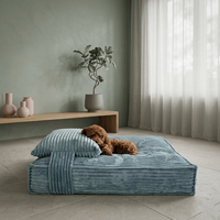 Vente en gros de lit apaisant pour animaux de compagnie Yangyang en velours côtelé de haute qualité avec housse lavable pour chiens