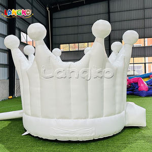 <span class=keywords><strong>Castillo</strong></span> Inflable Comercial, Casa de Brinco Blanca con Corona <span class=keywords><strong>Real</strong></span>, Tobogán Inflable para Niños - Product Image 3