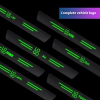 Autocollant 3D en PVC en fibre de carbone personnalisable pour voiture emblème de logo accessoire de seuil de caisse protecteur de bord de porte pour l'arrière