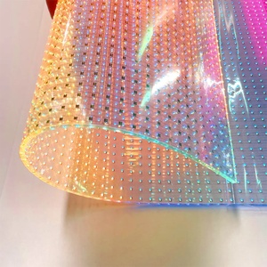 หน้าจอ LED โปร่งใส ฟิล์ม LED แบบยืดหยุ่น จอแสดงผลคริสตัล บนกระจกหน้าต่างห้างสรรพสินค้า แผงโฆษณา LED แบบติดกระจก - Product Image 2