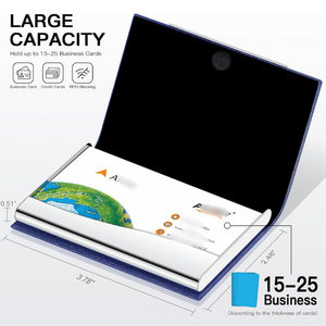 Porte-cartes de visite portable Logo personnalisé en cuir PU avec porte-cartes nominatives de mode en acier inoxydable accepte les commandes personnalisées - Product Image 4