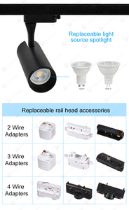 Hệ Thống Chiếu Sáng Đường Ray Nhôm Giá Rẻ Trần Siêu Thị Màu Trắng Đen Gu10 Đèn Rọi Đèn <span class=keywords><strong>Led</strong></span> Thương Mại Trong Nhà - Product Image 6