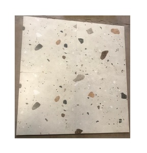 Nouveauté : Carrelage en porcelaine rectifié antidérapant de 600x600 mm, finition mate vitrifiée, design beige terrazzo style ferme - Product Image 2