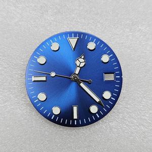 Accessoires de montre en métal avec <span class=keywords><strong>cadran</strong></span> de 28.5mm motif soleil vert lumineux pour mouvement Nh35 Nh36 4R36 <span class=keywords><strong>sans</strong></span> marque - Product Image 4