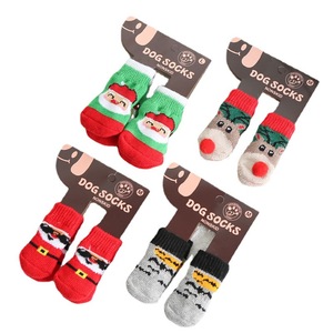 Christmas Pet Socks For Dogs Cats Small Medium Warm Cotton Printed Cute Design Four Seasons Use - Product Image 5