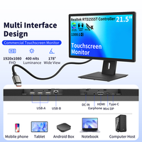 Monitor de Pantalla Táctil LCD IPS Full HD 1080 de 21.5 Pulgadas, 400 Nits, 99% SRGB, USB, Táctil, Montaje VESA para Escritorio