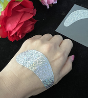 Premium holografische hydrogel oogpatches collageen laser glitter oogmasker transparante folie voor beautymerkpromotie