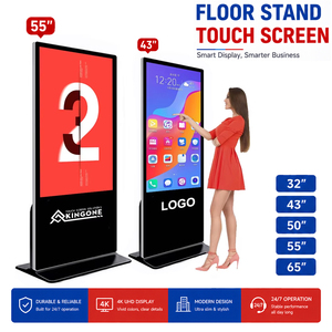 Kiosque interactif KINGONE à écran tactile LCD publicitaire sur pied de 65, 55, 50, 43 pouces, affichage numérique Android pour intérieur - Product Image 1