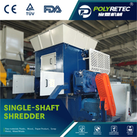POLYRETEC PP PE plastique tuyau forfaitaire purge robuste unique arbre déchiqueteuse Machine déchets solides usine de recyclage de matériaux