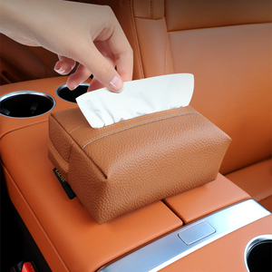 Porte-mouchoirs de <span class=keywords><strong>voiture</strong></span> en <span class=keywords><strong>cuir</strong></span> de luxe YECAI, boîte à mouchoirs universelle pour véhicule, accessoires intérieurs de <span class=keywords><strong>voiture</strong></span> adaptés à BYD Toyota Honda - Product Image 5