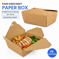 Boîtes d'emballage jetables à emporter pour déjeuner pour boîte d'emballage en papier de qualité alimentaire rapide