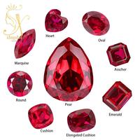 Produit très vendu : rubis de laboratoire de 3 mm à 14 mm pour la fabrication de bijoux, pierre précieuse ronde non montée, rubis rond de couleur sang de pigeon