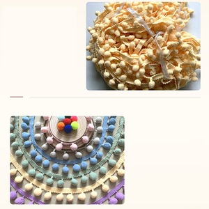 Pequeña bola <span class=keywords><strong>de</strong></span> felpa encaje cortinas hechas a mano accesorios <span class=keywords><strong>de</strong></span> ropa Pom Balls Pompones adornos flecos - Product Image 5