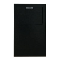 Boîte de livraison de colis murale en métal noir sur mesure, grande, étanche, avec revêtement poudré, pour extérieur, avec serrure à clé