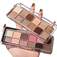 Palette de fards à paupières en poudre minérale cosmétique à label privé, 12 couleurs chatoyantes, imperméables, haute pigmentation, pour carnations claires