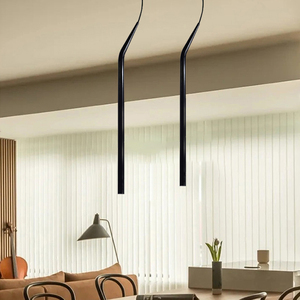 <span class=keywords><strong>Suspension</strong></span> LED moderne minimaliste en métal <span class=keywords><strong>noir</strong></span> pour chambre et salle à manger, lampe suspendue créative à tubes simples – Vente en gros - Product Image 6