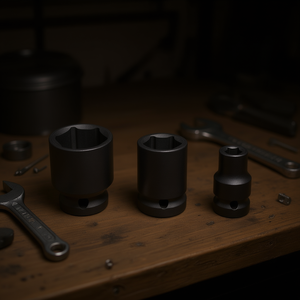 Jeu de clés à douille à chocs Fervi, 3 pièces, métriques, à embout hexagonal - Product Image 3