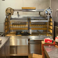 Équipement de restauration pour hôtels et restaurants, grill argentin en acier inoxydable 304, style Santa Maria