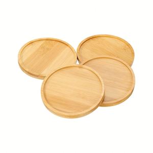 Posavasos Ecológicos de Bambú Natural con Grabado Láser, Logotipo Personalizado, Clásicos, de Alta Calidad, en Stock, Muestras Gratis, Regalo en Blanco - Product Image 1
