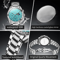 Montre-bracelet homme OEM 3618, vente en gros, 3 sous-cadrans, boîtier en acier inoxydable, entièrement noir, SKU Pilot Reloj Hombre, Trade Assurance, MOQ 100, multi-modèles